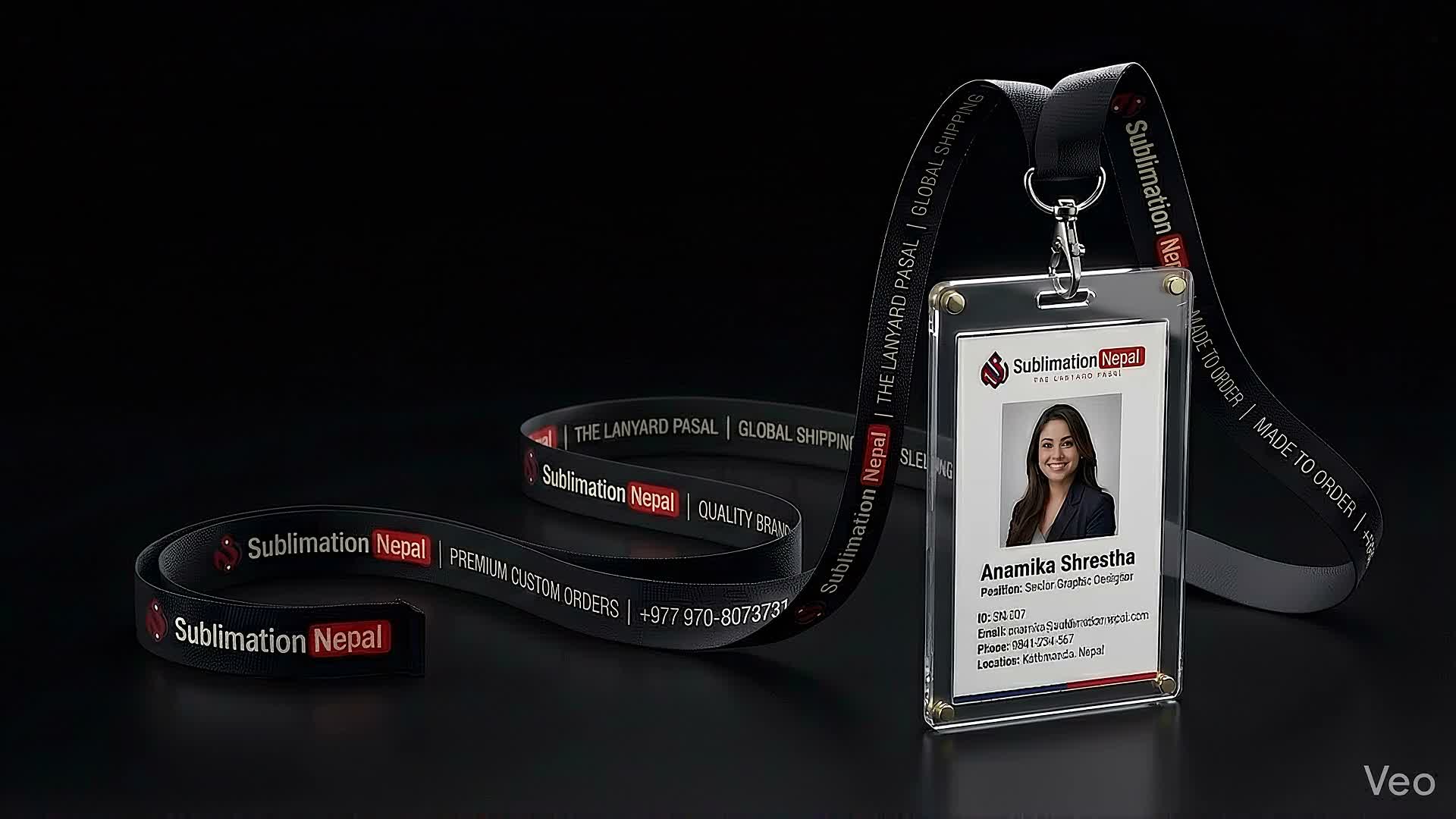 Corporate ID card assembly - front view